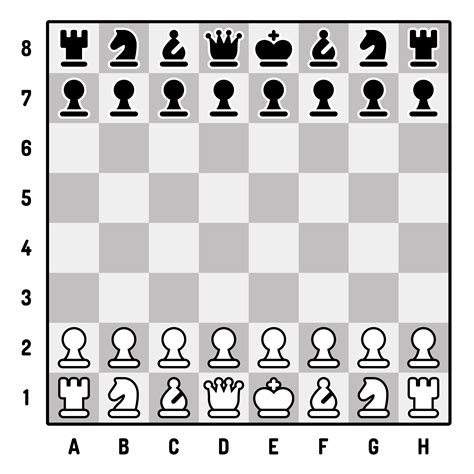 A standard chessboard layout with 64 squares, alternating in color between light and dark.